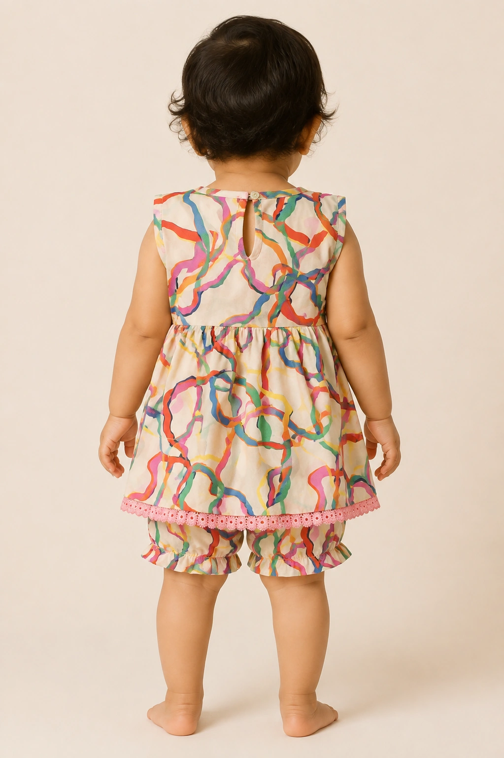 Confetti Swirl back view with daisy lace