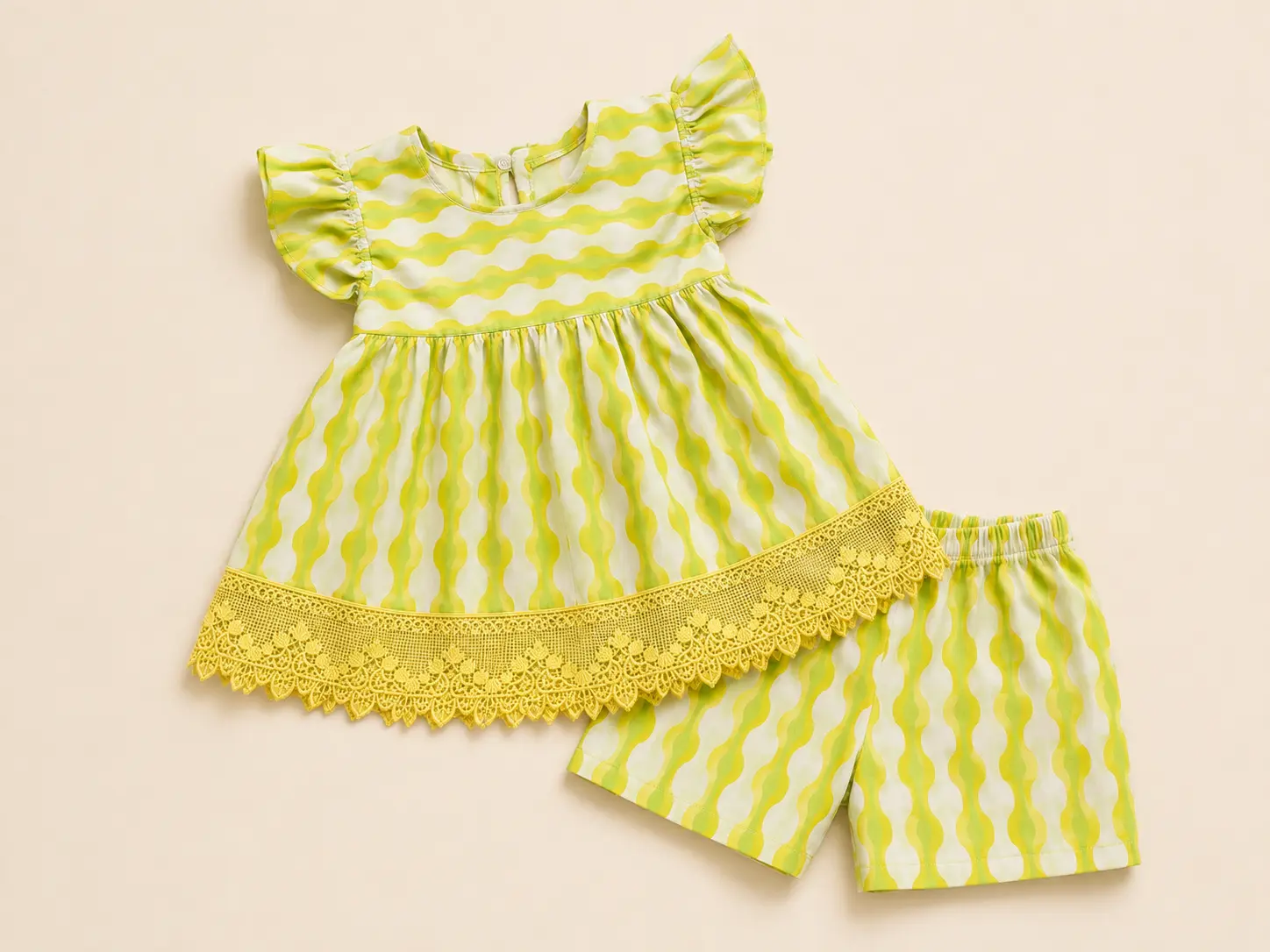 Lime Wave full outfit flat-lay