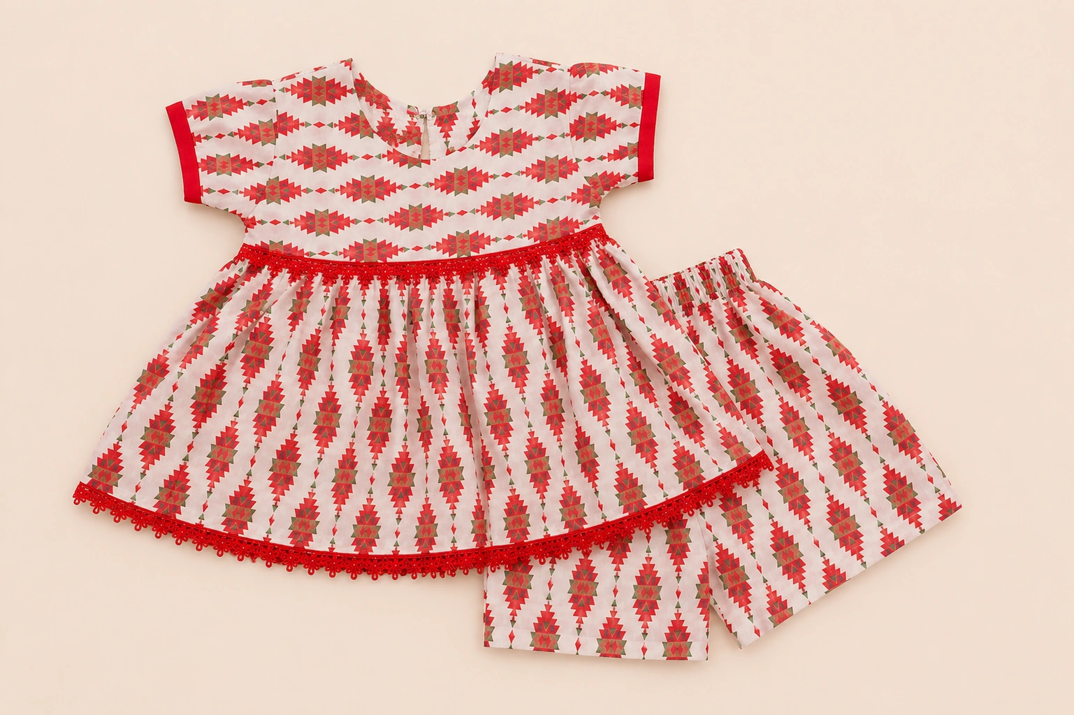 Scarlet Kilim full outfit flat-lay